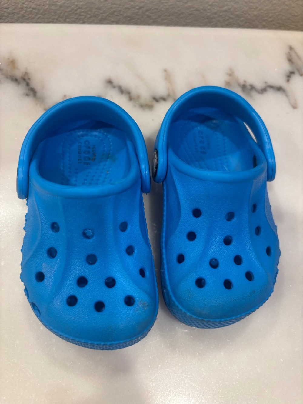 Blue toddler crocs
